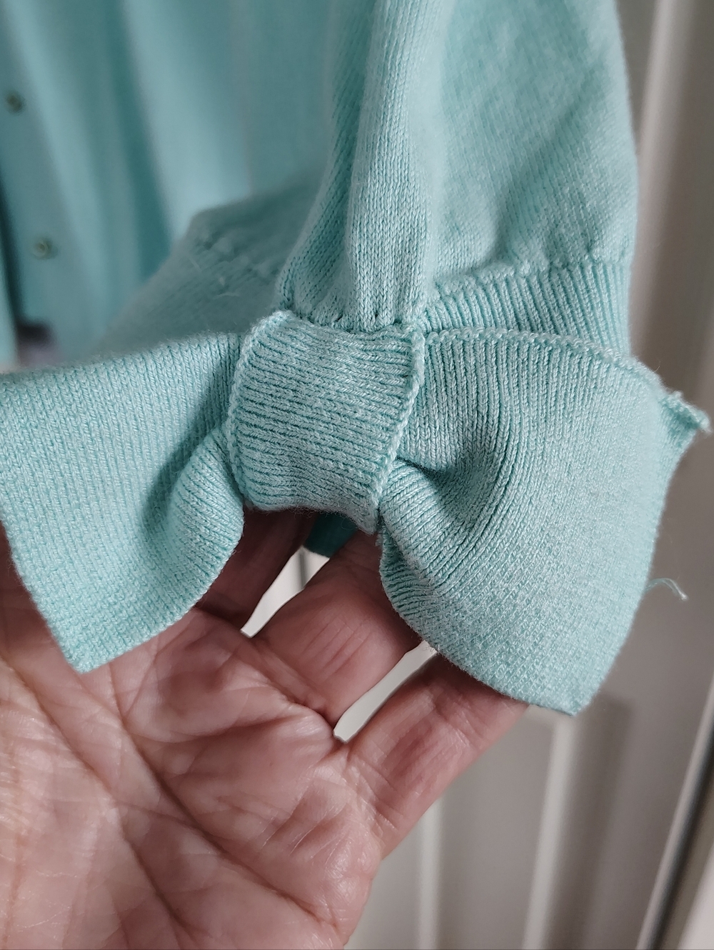 Kate Spade Somerset Mint Green Button Cardigan L - Picture 3 of 5